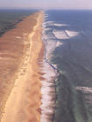 der breite Sandstrand der cote d'argent